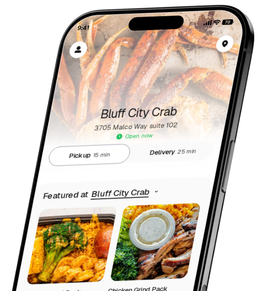 Bluff City Crab app preview